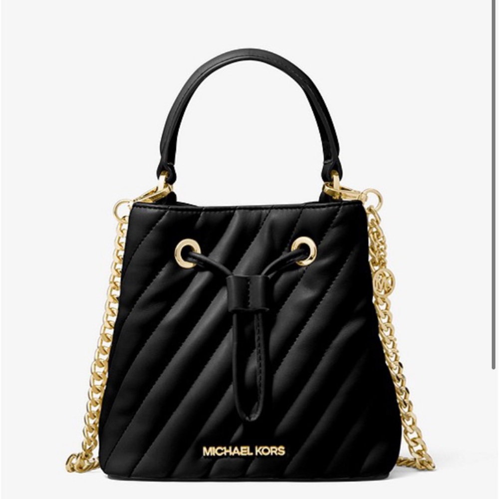 Michael Kors quilted leather bucket bag